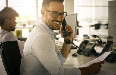 man on the telephone